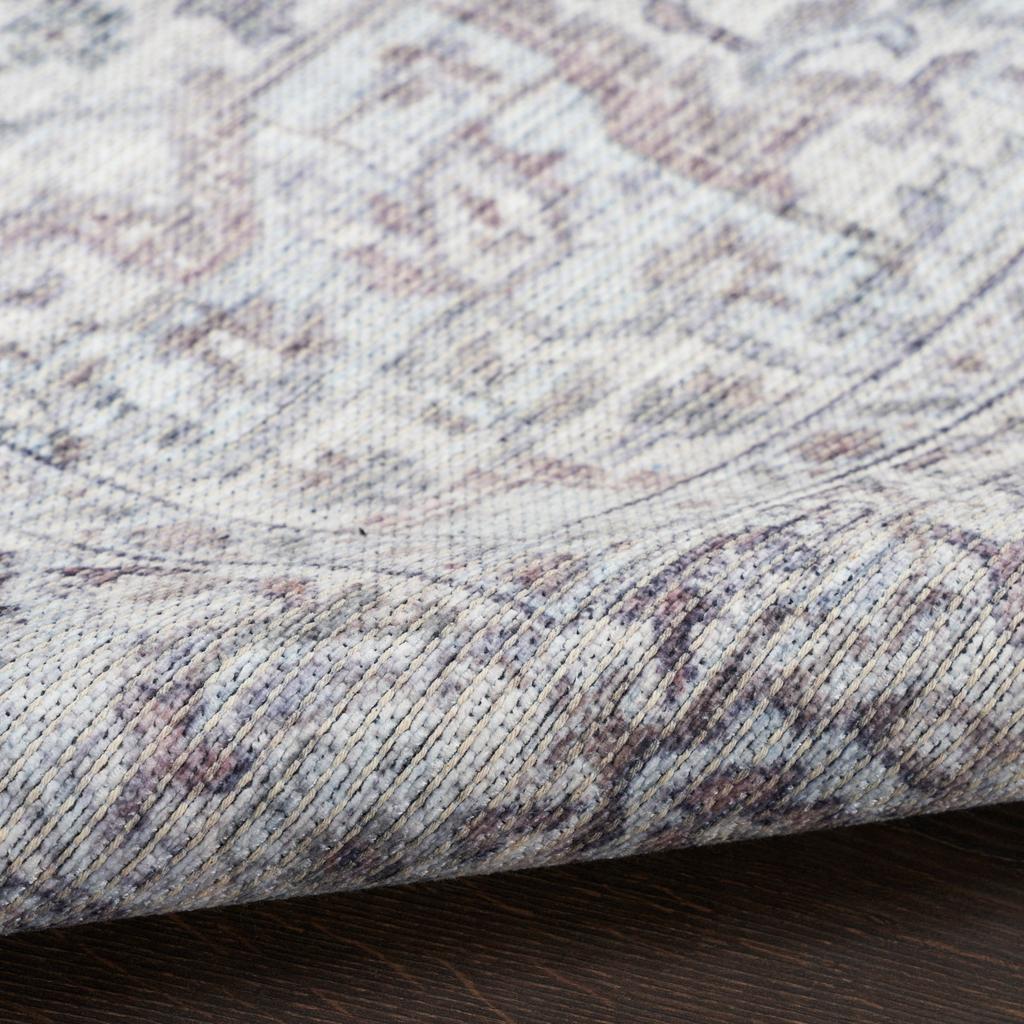 Nourison Home New Concept Washables SR101 Ivory Grey Indoor Rectangle Area Rug - Vintage Machine Woven Machine Made Low Pile