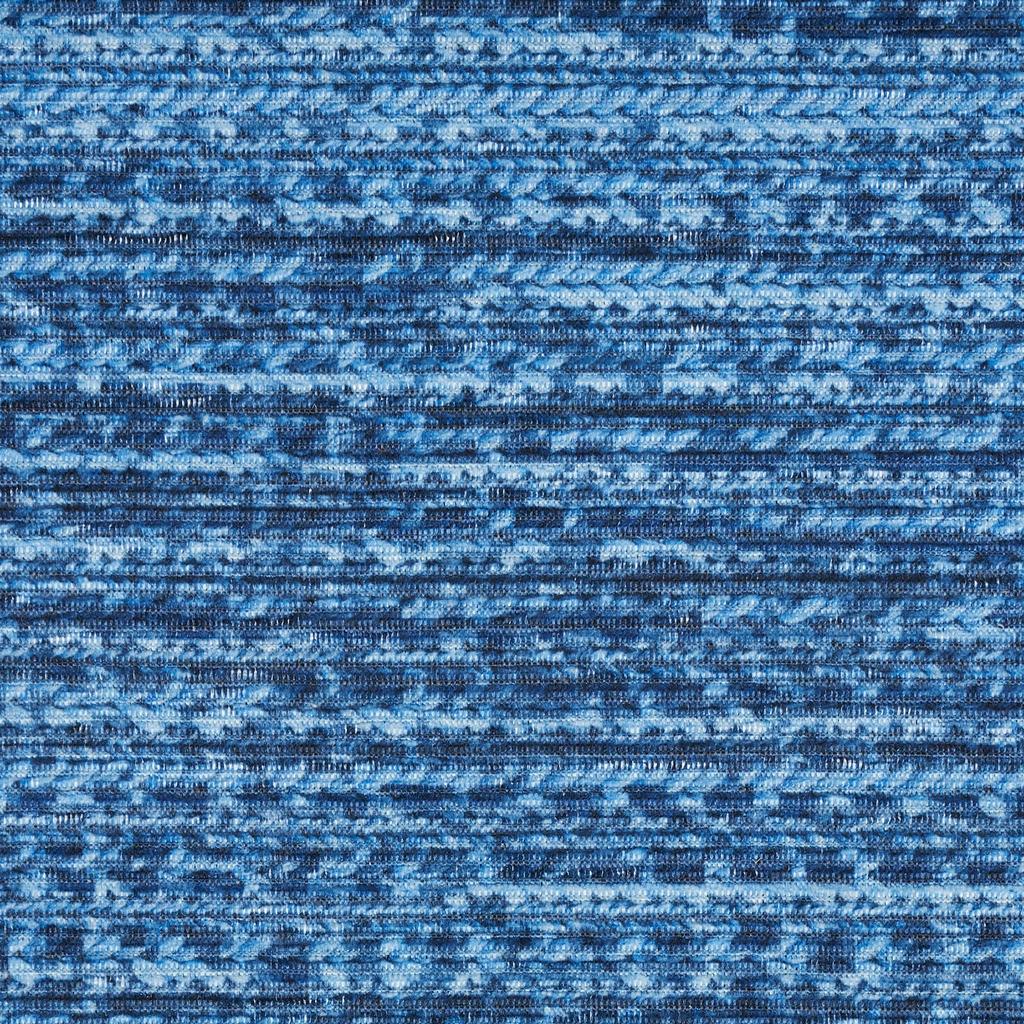 Nourison Home Nourison Washables NWB03 Blue Indoor Runner - Modern Power Loomed Machine Made Low Pile