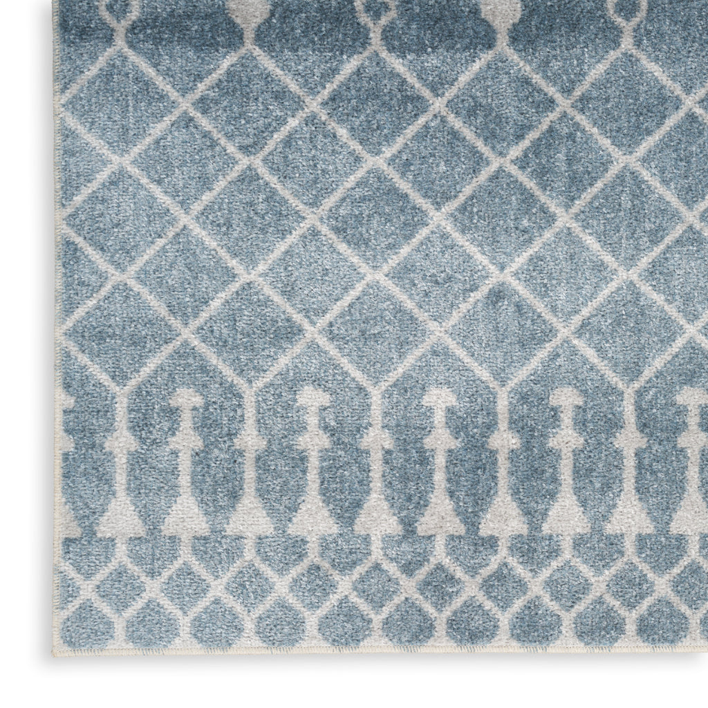 Nourison Home Astra ASW10 Rectangle Blue Machine Washable Area Rug - Elegant Indoor Bohemian Rug
