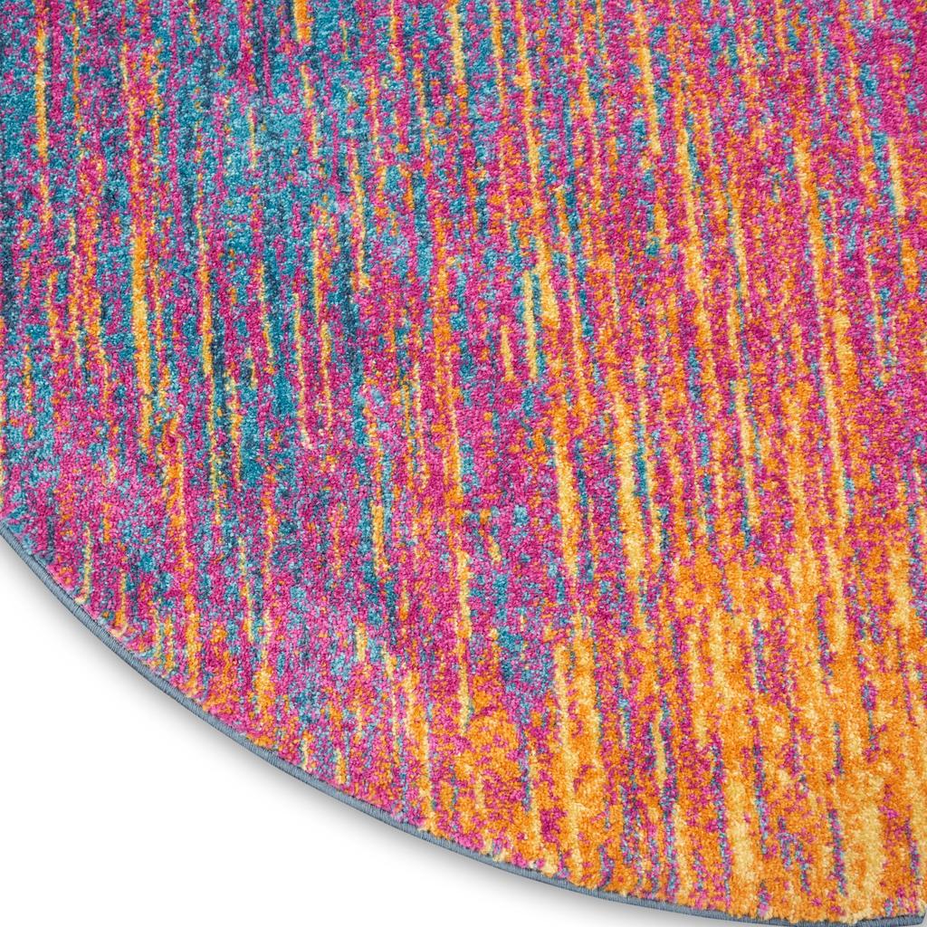 Nourison Home Passion PSN09 Multicolor Indoor Round Area Rug - Modern Power Loomed Machine Made Medium Pile