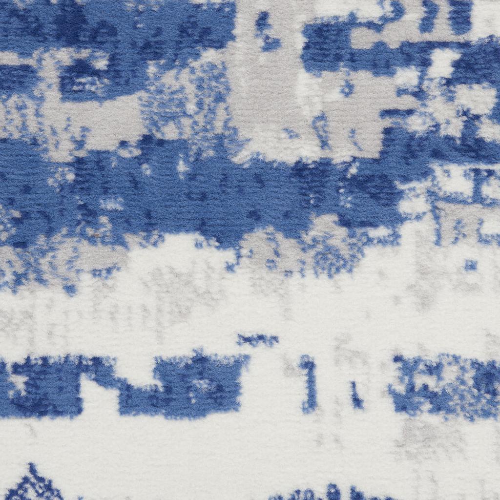 Nourison Home Whimsicle WHS06 Ivory Navy Indoor Runner - Modern Power Loomed Machine Made Low Pile