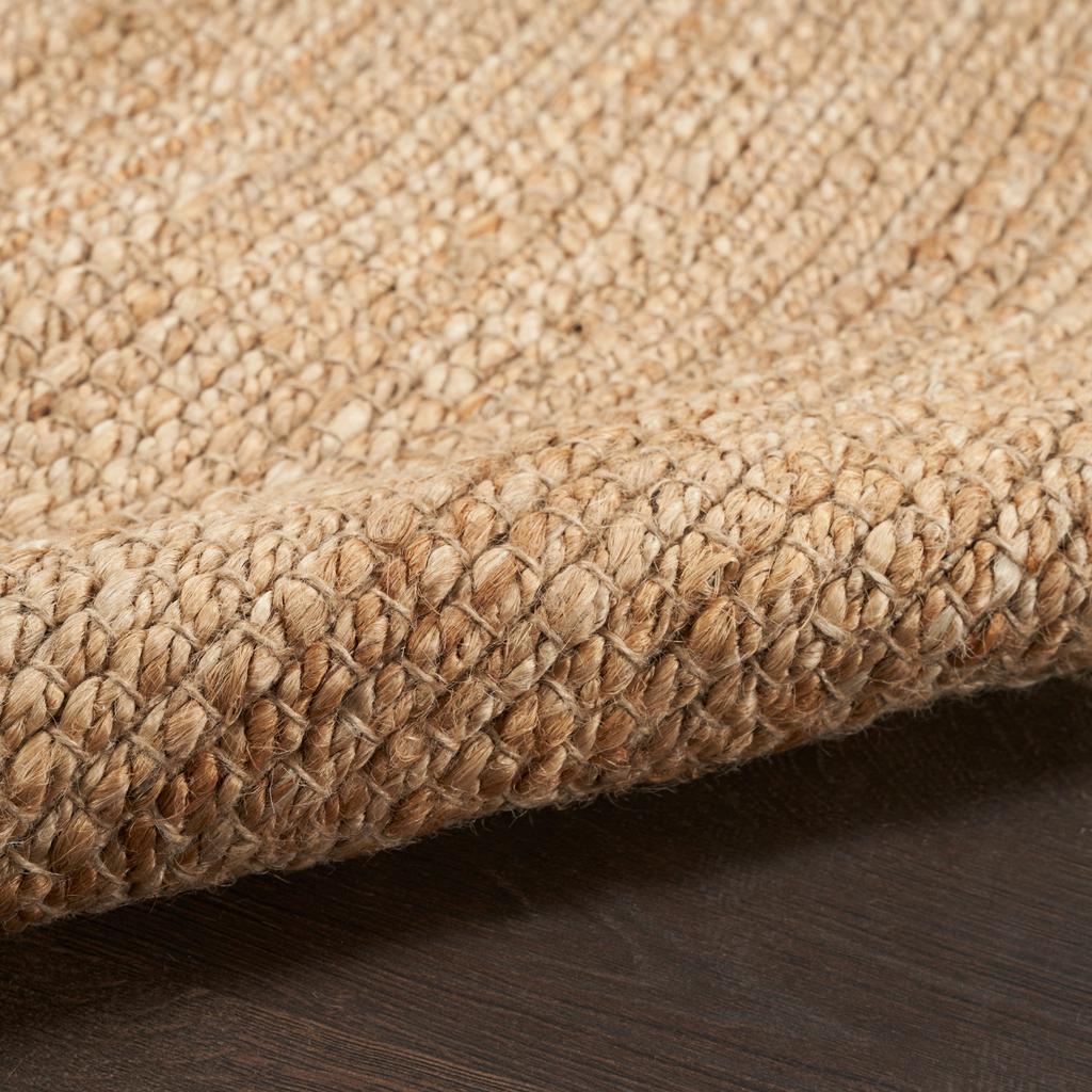 Nourison Home Natural Jute NJT01 Natural Indoor Runner - Farmhouse Hand Woven Handmade Medium Pile