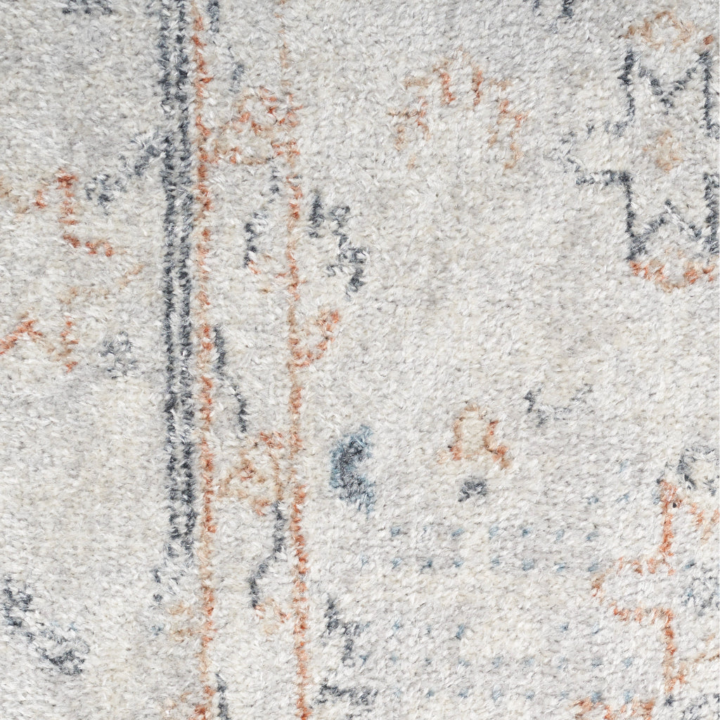 Nourison Home Astra ASW11 Rectangle Multicolor Machine Washable Rug - Power Loomed Persian Rug with Faded Light Blue Medallion Pattern-