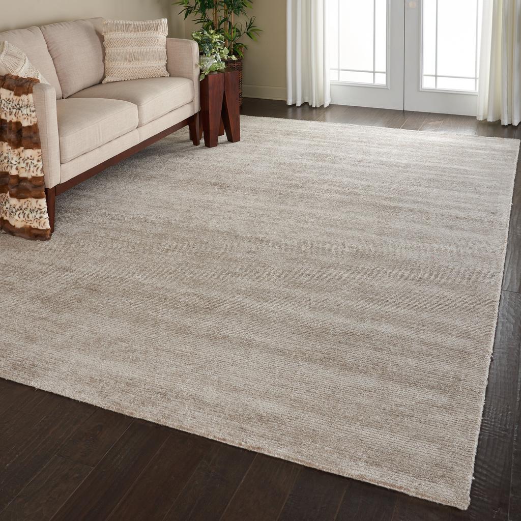 Nourison Home Weston WES01 Taupe Indoor Rectangle Area Rug - Modern Tufted Handmade Medium Pile