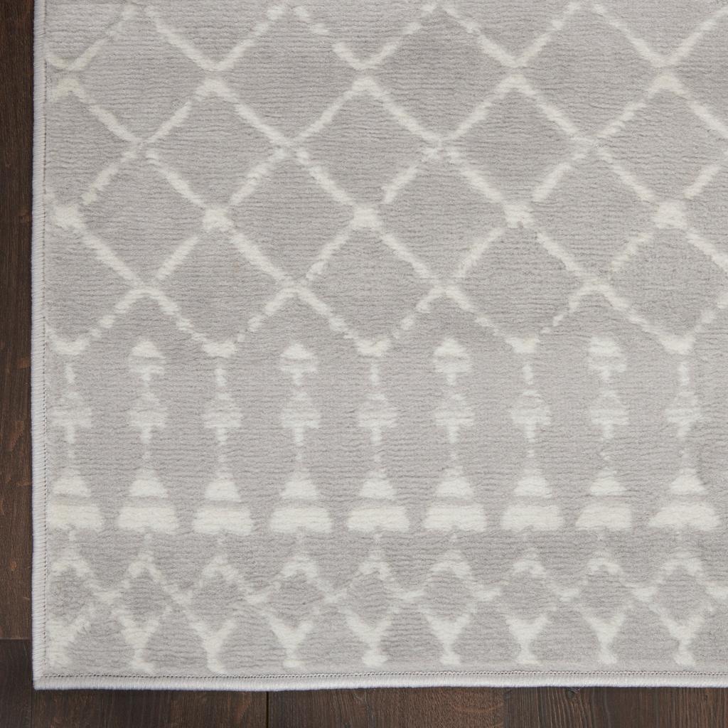 Nourison Home Whimsicle WHS02 Grey Indoor Runner - Bohemian Power Loomed Machine Made Low Pile