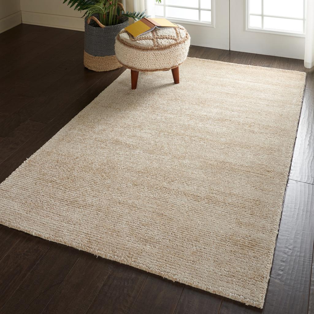 Nourison Home Weston WES01 Beige Indoor Rectangle Area Rug - Modern Tufted Handmade Medium Pile