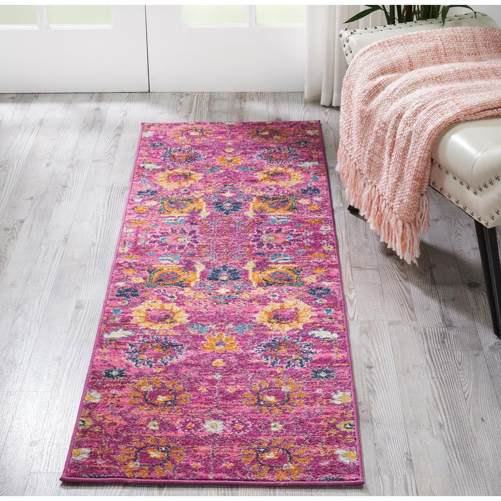 Nourison Home Passion PSN01 Pink Fuchsia Indoor Runner - Bohemian Power Loomed Machine Made Medium Pile
