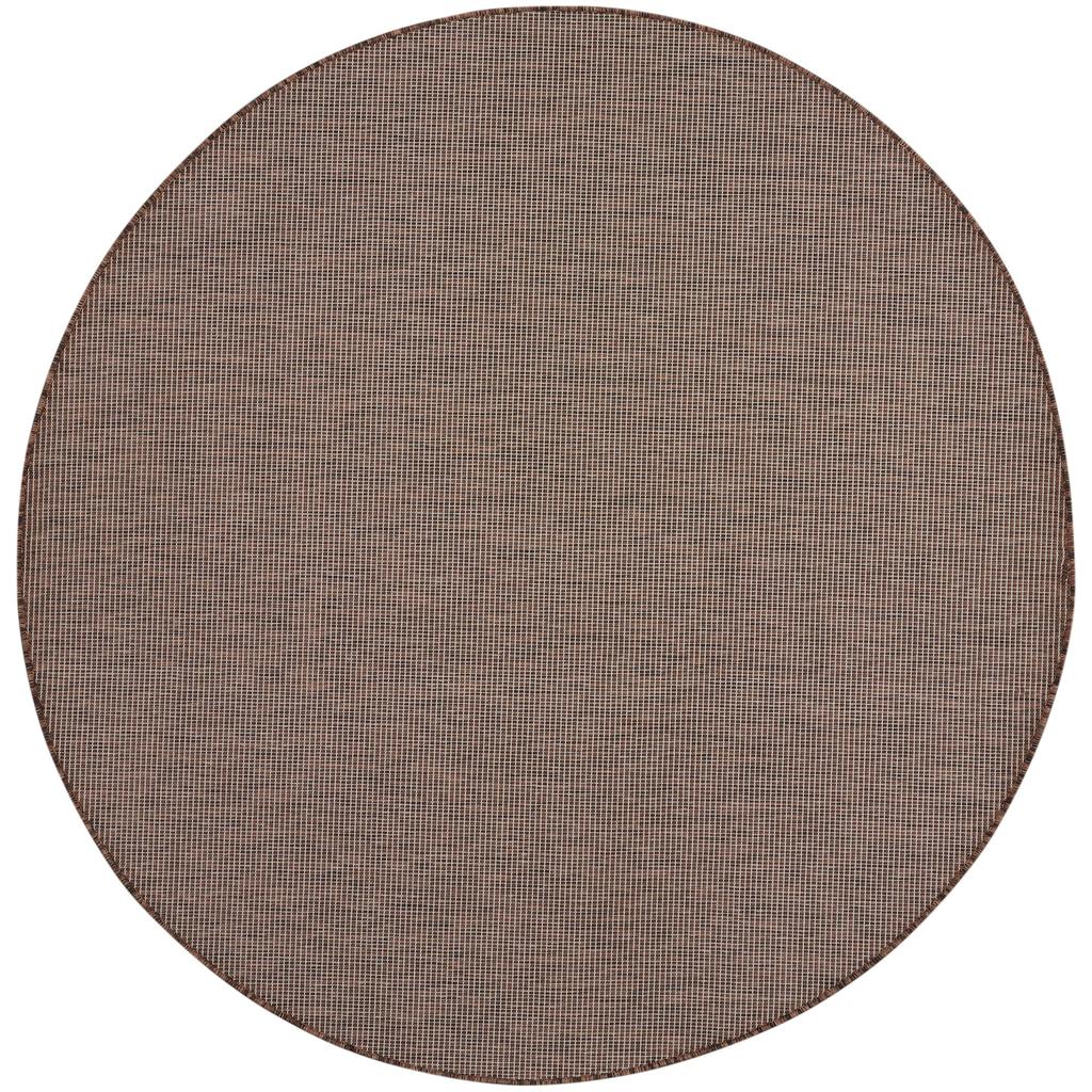 Nourison Home Positano POS01 Natural Indoor/Outdoor Round Area Rug - Modern Power Loomed Machine Made Low Pile