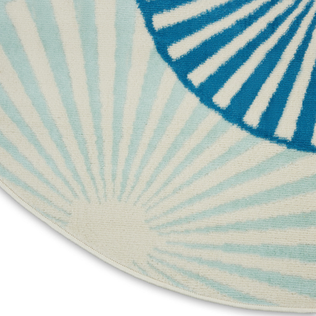 Nourison Home Grafix GRF20 Ivory/Multi Round Indoor Area Rug - Power Loomed Medium Pile Living Room Rug-