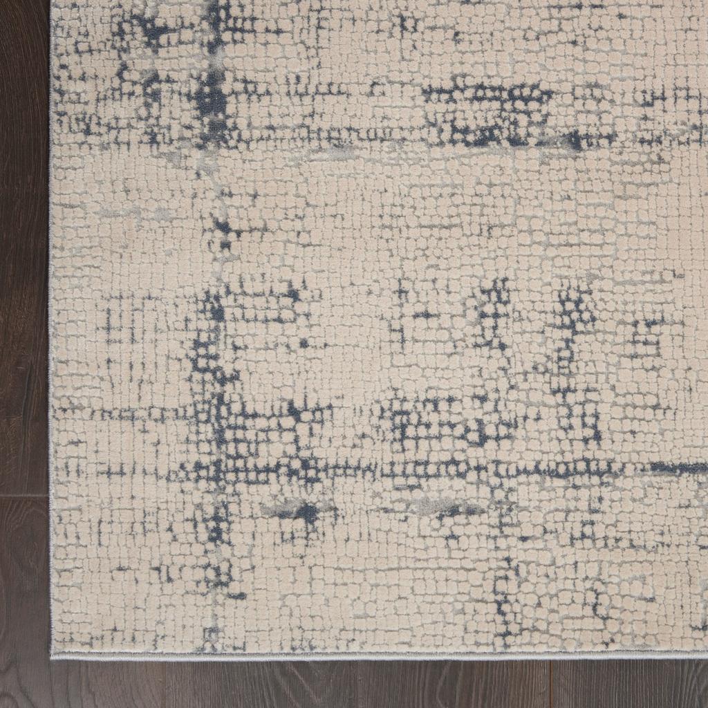 Nourison Home Rustic Textures RUS06 Ivory Blue Ivory/Blue Indoor Runner - Modern Power Loomed Machine Made Medium Pile