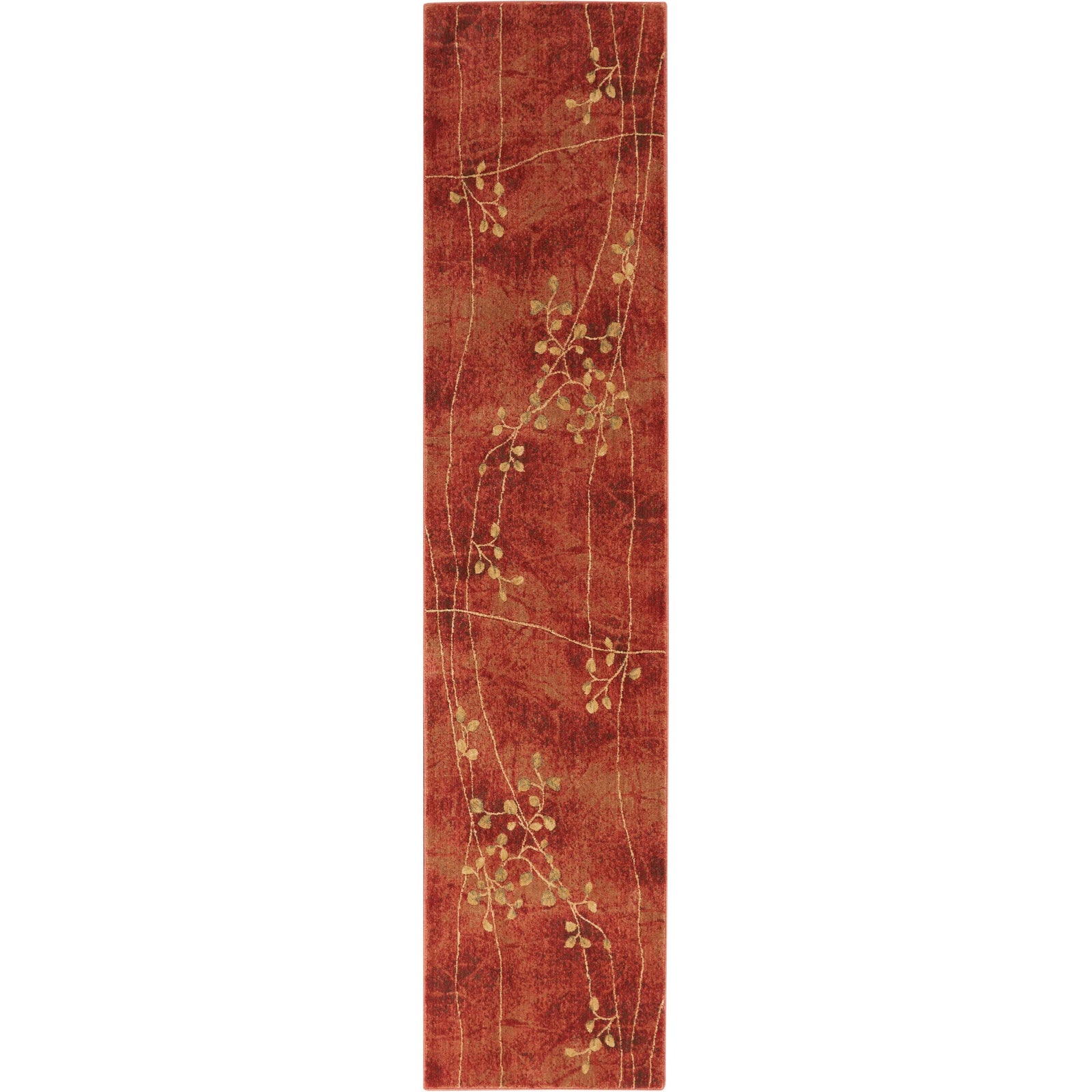 Nourison Home Somerset ST74 Red Flame Indoor Runner - Rustic Power Loomed Machine Made Medium Pile