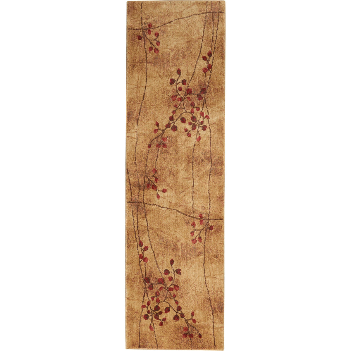 Nourison Home Somerset ST74 Latte Indoor Runner - Rustic Power Loomed Machine Made Medium Pile