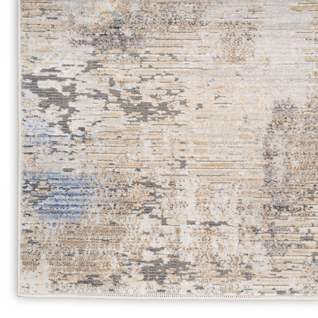 Nourison Home Abstract Hues ABH01 Multicolor Runner - Power Loomed Indoor Abstract Design Runner with Beige-Gray Accent