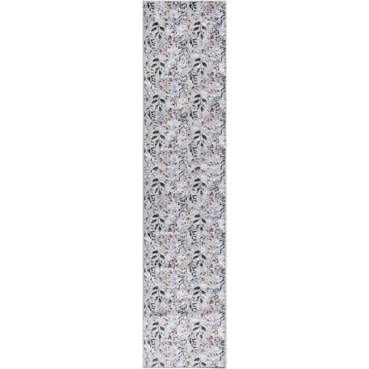 Nourison Home Nourison Washables NWB05 Grey Multicolor Indoor Runner - Contemporary Power Loomed Machine Made Low Pile