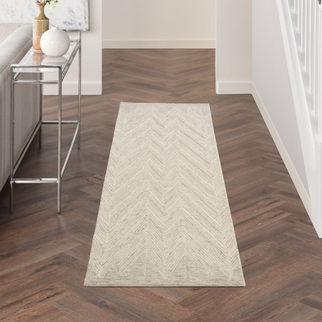 Nourison Home Linked LNK04 Beige Indoor Runner - Exquisite Contemporary Runner Made of 100% Wool