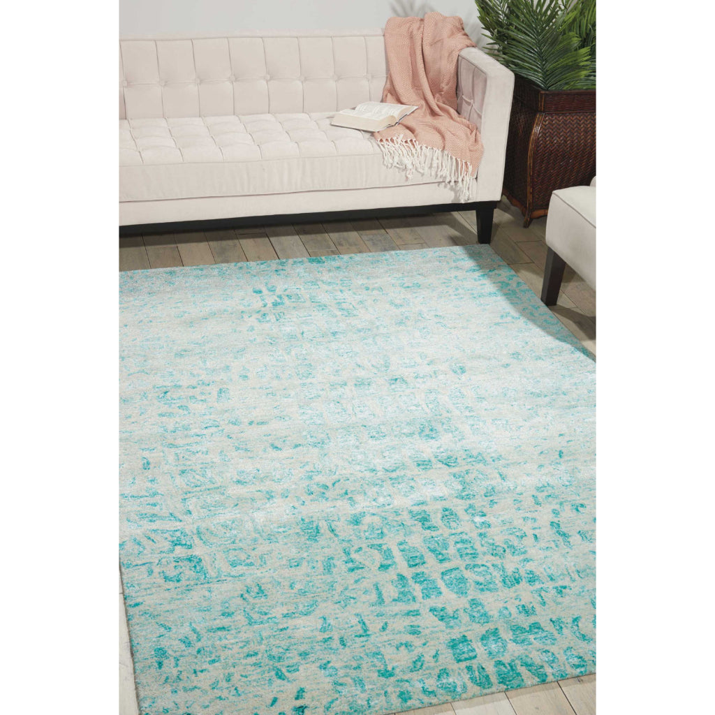 Nourison Home Gemstone GEM06 Jade Rectangle Area Rug - Handmade Tufted Rug Made of 30% Wool & 70% Luxcelle-