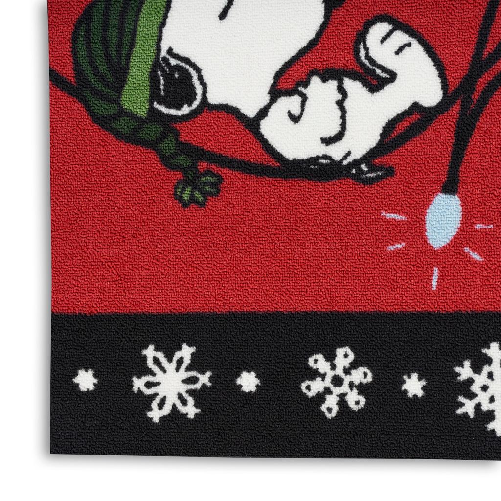 Nourison Home Pnt02 Peanuts/Enhcx PNE28 Red Indoor Rectangle Area Rug - Seasonal Power Loomed Machine Made Medium Pile