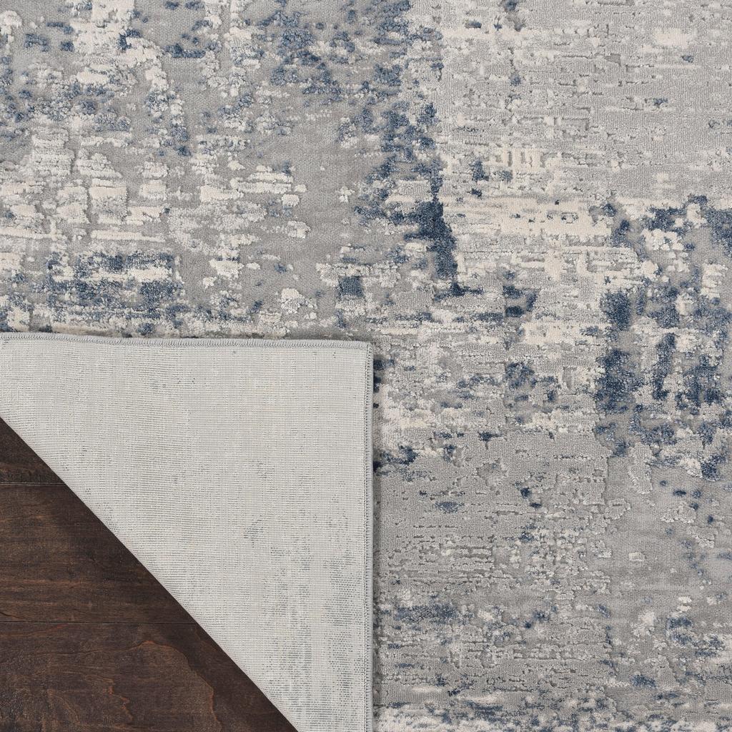 Nourison Home Rustic Textures RUS10 Ivory Blue Indoor Runner - Modern Power Loomed Machine Made Medium Pile