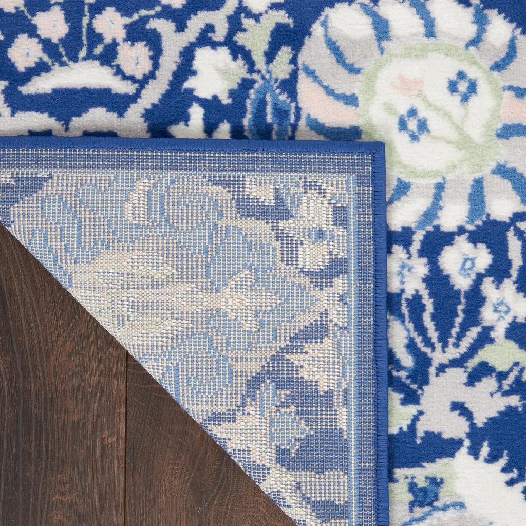 Nourison Home Whimsicle WHS10 Navy Multicolor Indoor Rectangle Area Rug - Farmhouse Power Loomed Machine Made Low Pile