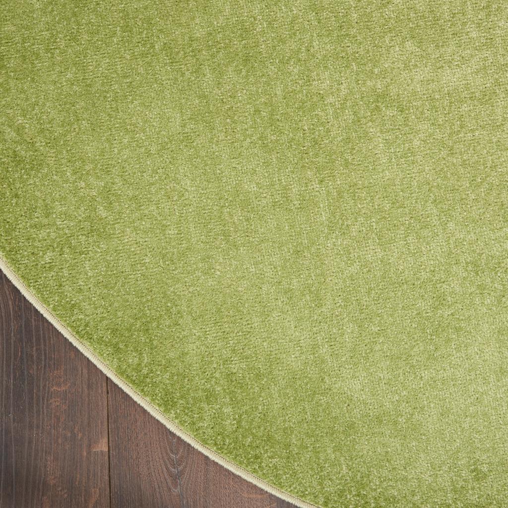 Nourison Home Nourison Essentials NRE01 Green Indoor/Outdoor Round Area Rug - Outdoor Power Loomed Machine Made Low Pile