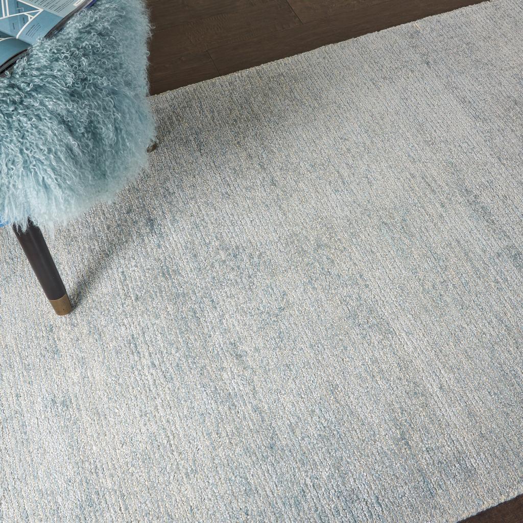 Nourison Home Weston WES01 Light Blue Indoor Rectangle Area Rug - Modern Tufted Handmade Medium Pile