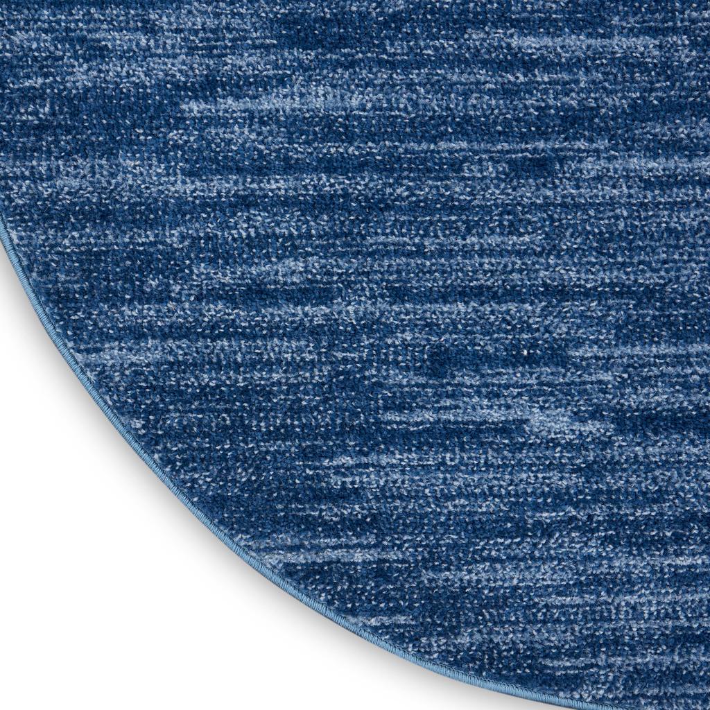 Nourison Home Nourison Essentials NRE01 Navy Blue Indoor/Outdoor Oval Area Rug - Outdoor Power Loomed Machine Made Low Pile