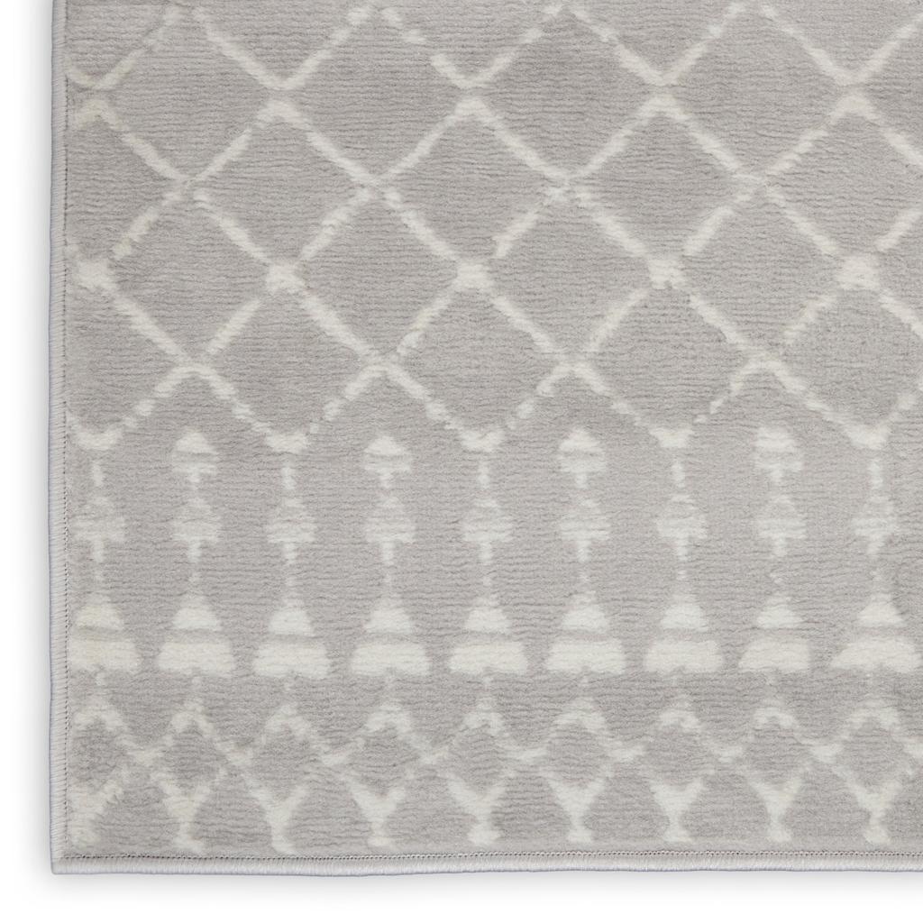 Nourison Home Whimsicle WHS02 Grey Indoor Runner - Bohemian Power Loomed Machine Made Low Pile