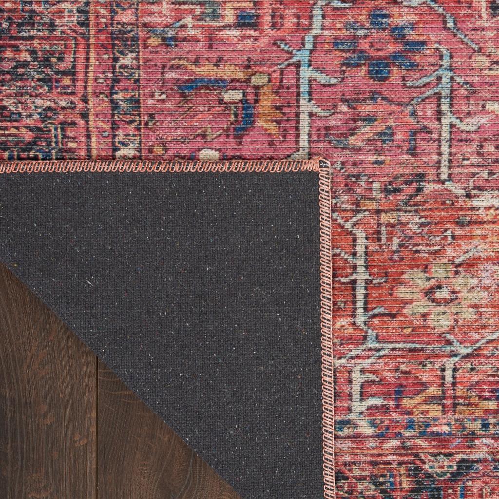 Nourison Home New Concept Washables SR102 Brick Indoor Rectangle Area Rug - Vintage Machine Woven Machine Made Low Pile
