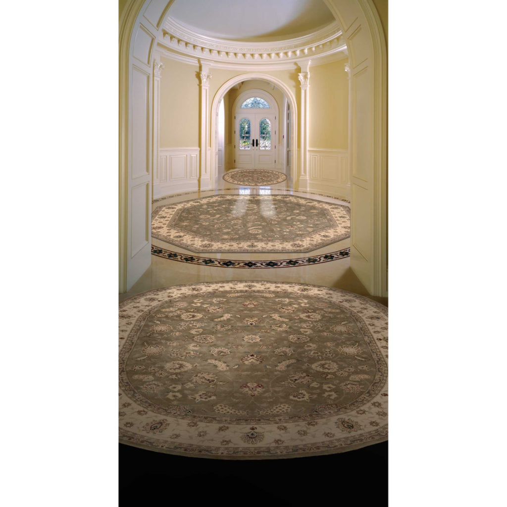 Nourison Home Nourison 2000 Multicolor 2003 Indoor Round Area Rug - Traditional Hand Tufted Rug Made of New Zealand Wool & Silk-