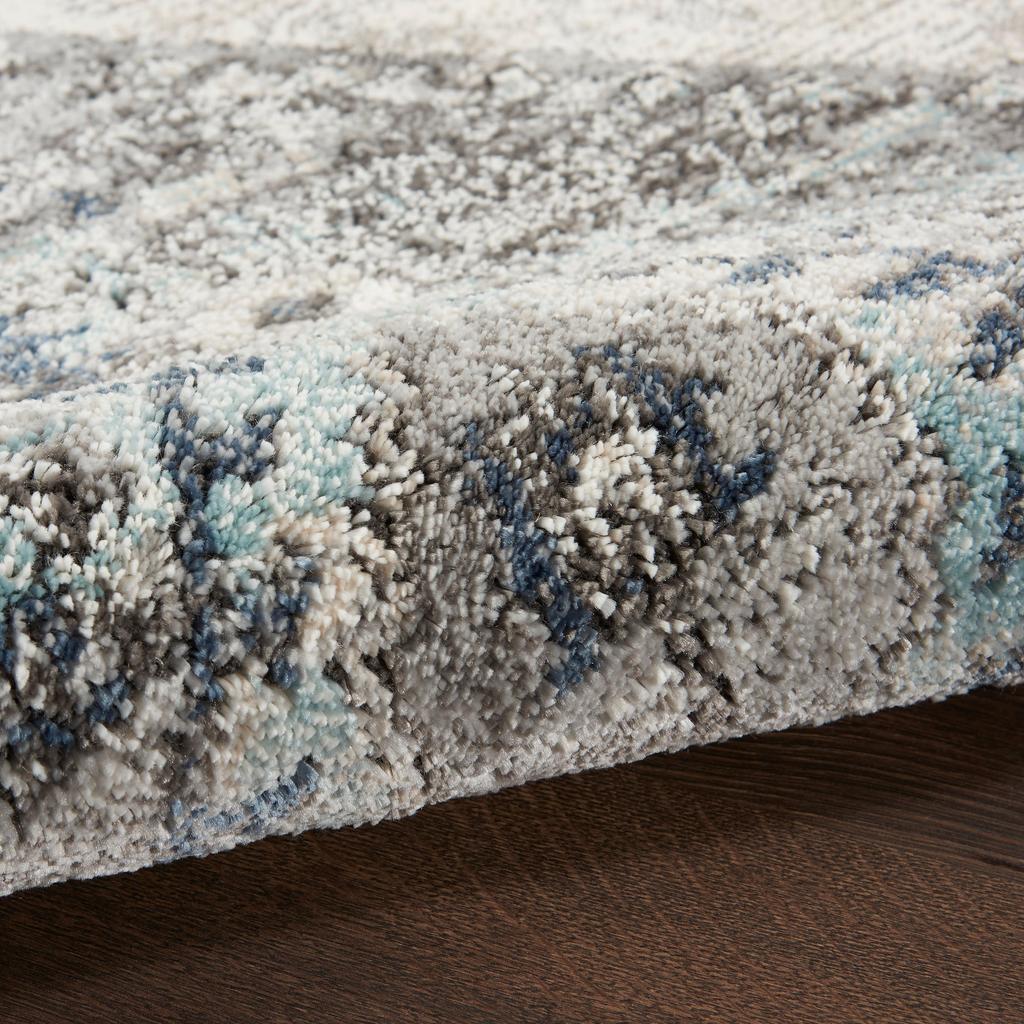 Nourison Home American Manor AMR02 Grey Indoor Rectangle Area Rug - Farmhouse Power Loomed Machine Made Medium Pile