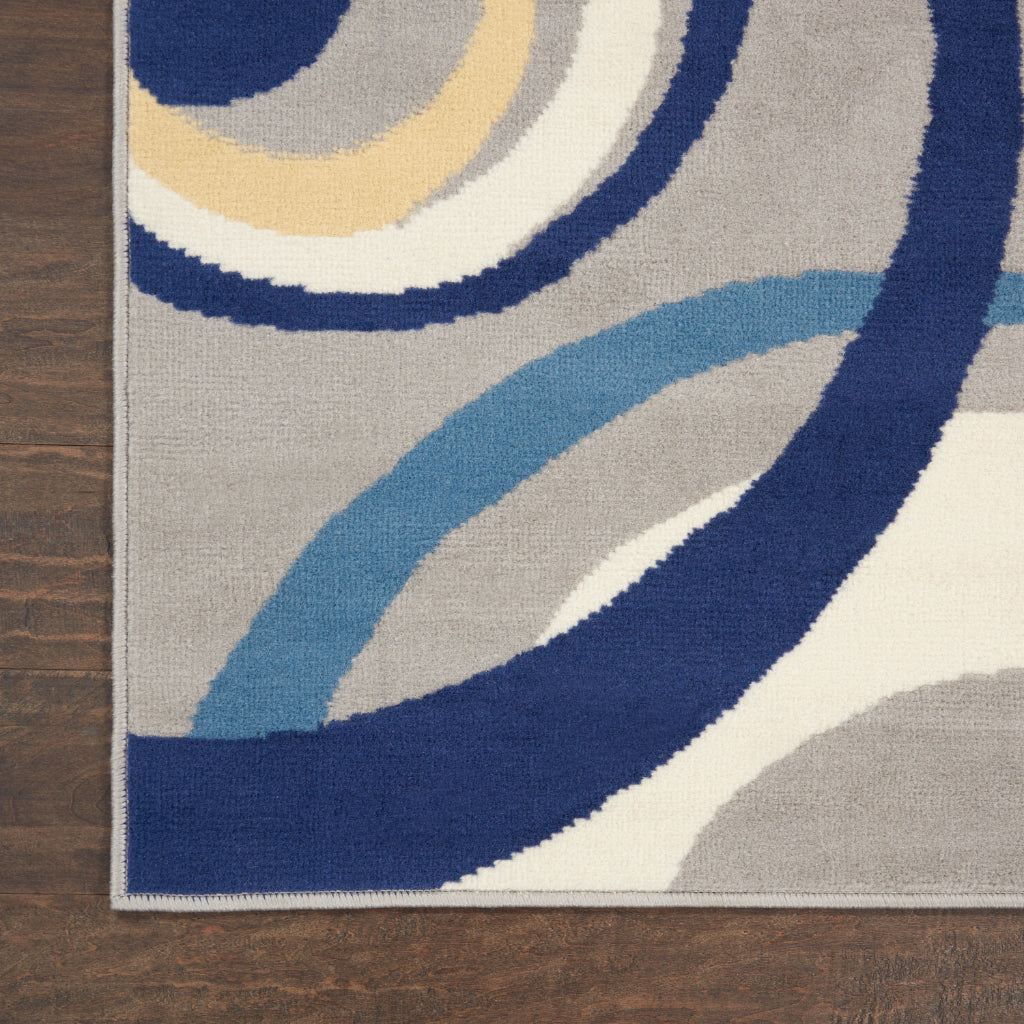 Nourison Home Grafix GRF21 Multicolor Indoor Rectangle Area Rug - Power Loomed Medium Pile Rug