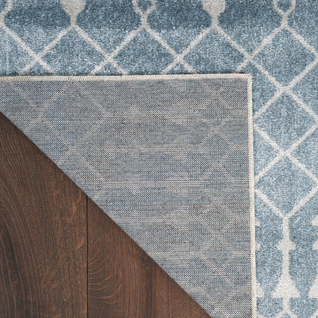 Nourison Home Astra ASW10 Rectangle Blue Machine Washable Area Rug - Elegant Indoor Bohemian Rug