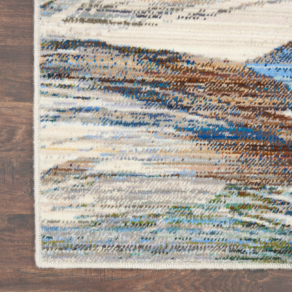 Nourison Home Chroma CRM01 Multicolor Rectangle Indoor Area Rug - Modern Style Loom-Woven Medium Pile Rug-