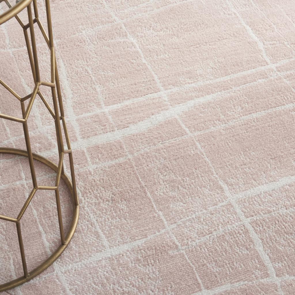 Nourison Home Whimsicle WHS09 Pink Ivory Indoor Round Area Rug - Modern Power Loomed Machine Made Low Pile