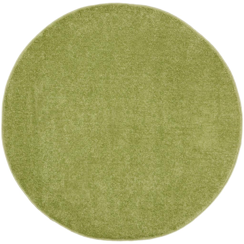 Nourison Home Nourison Essentials NRE01 Green Indoor/Outdoor Round Area Rug - Outdoor Power Loomed Machine Made Low Pile