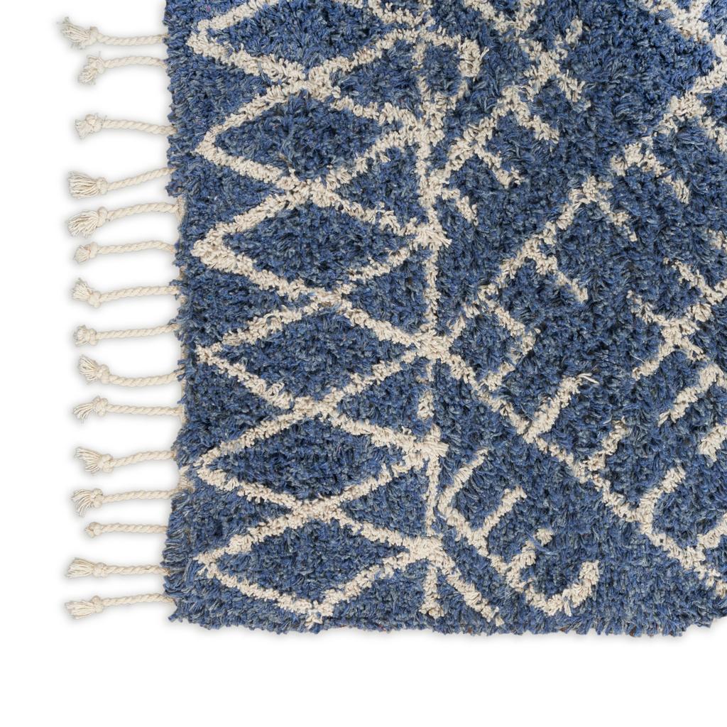 Nourison Home Native Art NTV12 Navy Indoor Runner - Bohemian Hand Tufted Handmade Medium Pile