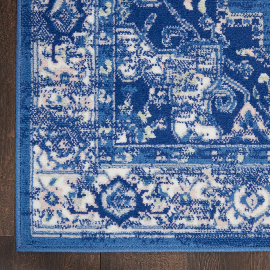 Nourison Home Whimsicle WHS03 Navy Indoor Rectangle Area Rug - Farmhouse Power Loomed Machine Made Low Pile