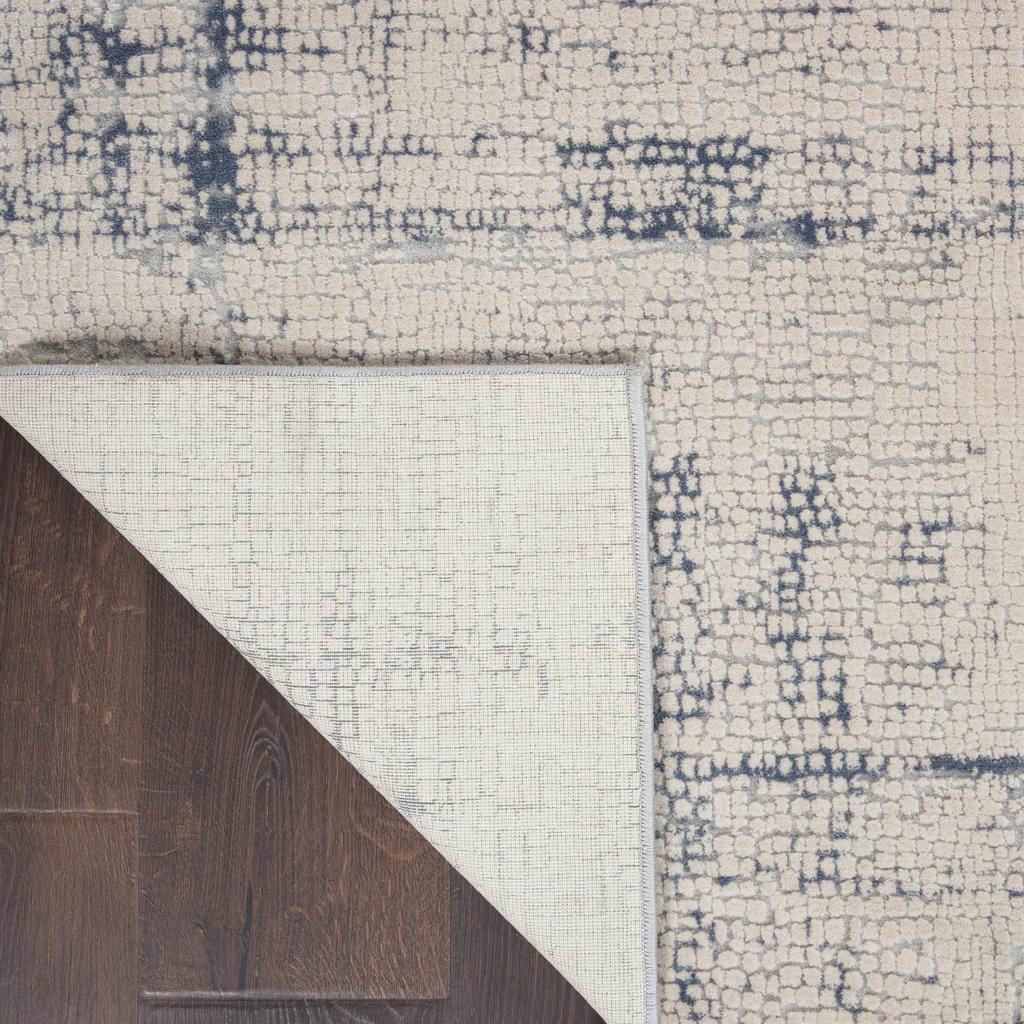 Nourison Home Rustic Textures RUS06 Ivory Blue Ivory/Blue Indoor Runner - Modern Power Loomed Machine Made Medium Pile