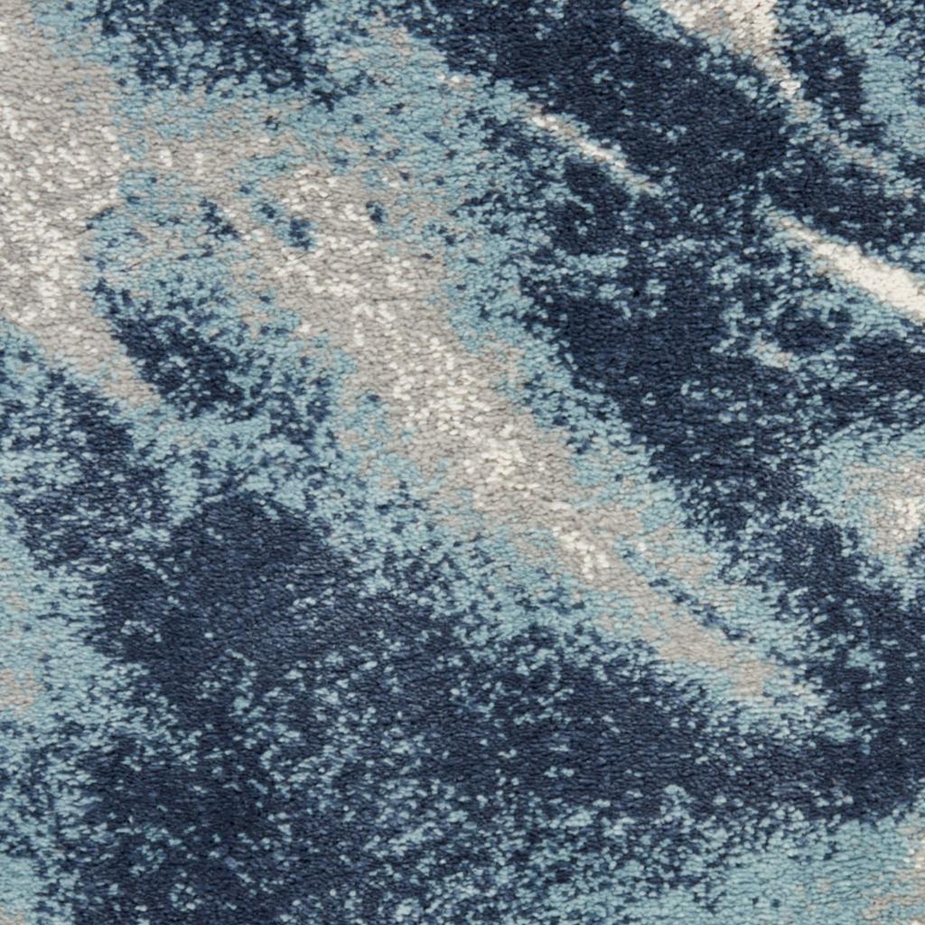 Nourison Home American Manor AMR03 Blue/Ivory Blue Ivory Indoor Runner - Modern Power Loomed Machine Made Medium Pile