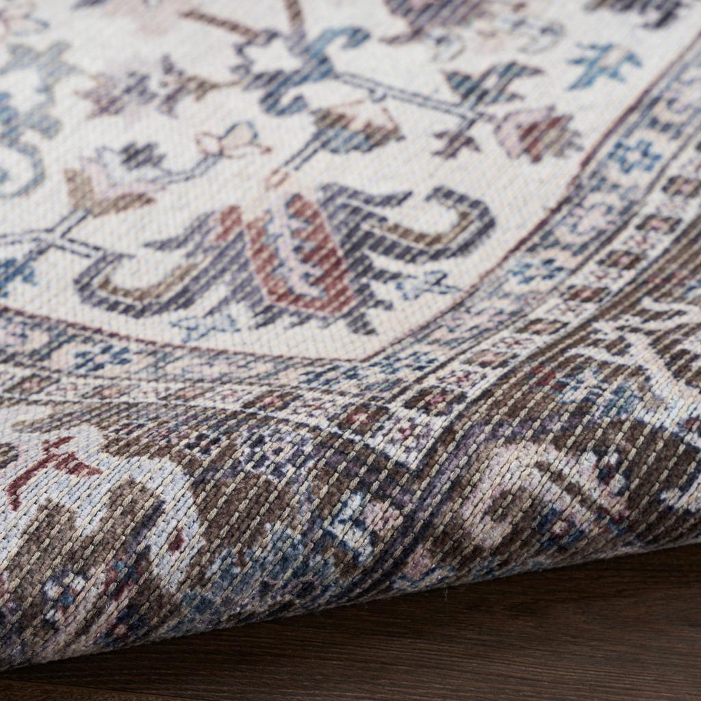 Nourison Home New Concept Washables SR104 Olive Ivory Indoor Rectangle Area Rug - Vintage Machine Woven Machine Made Low Pile