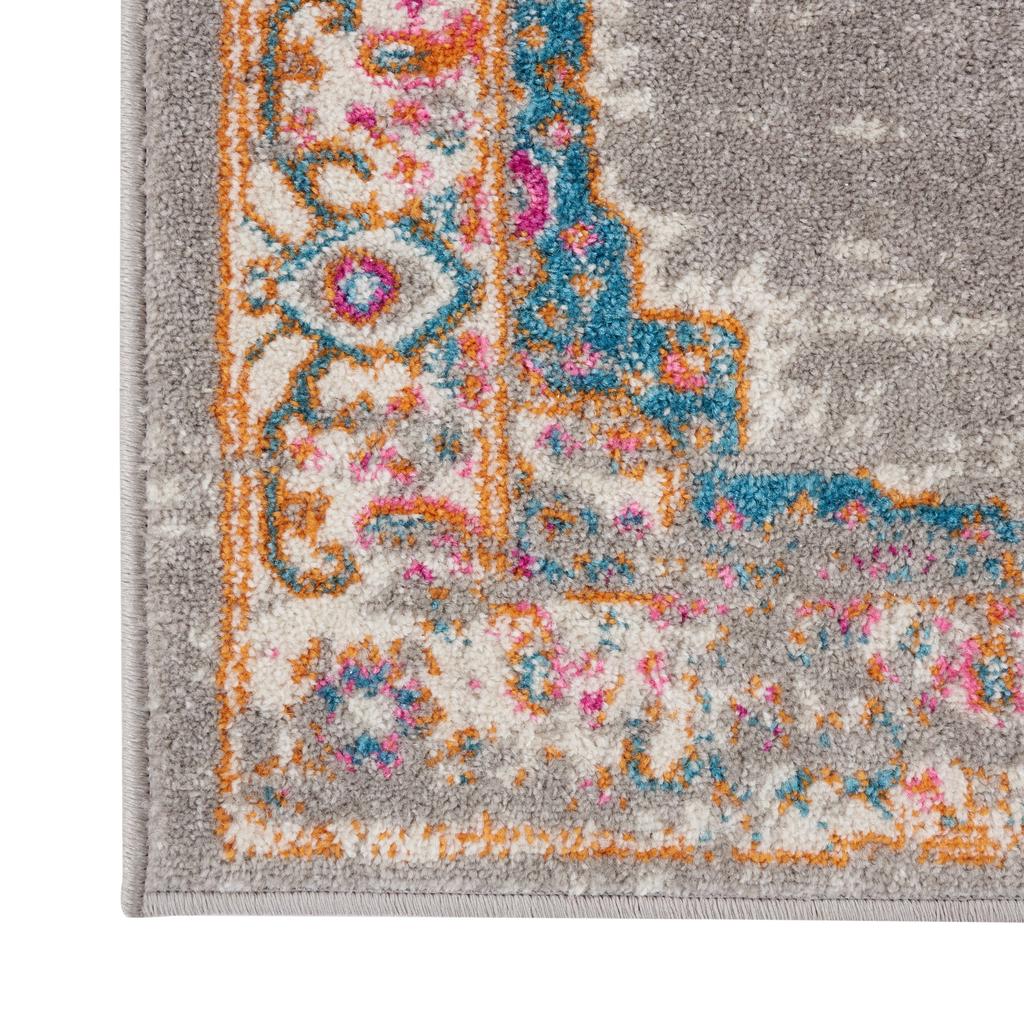 Nourison Home Passion PSN03 Grey Indoor Runner - Bohemian Power Loomed Machine Made Medium Pile