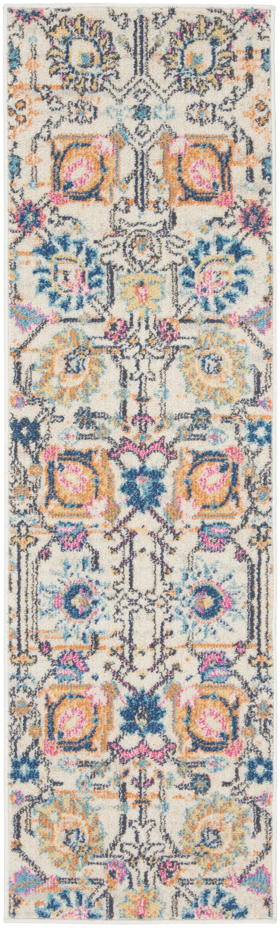 Nourison Home Passion PSN01 Ivory Ivory/Multi Indoor Runner - Bohemian Power Loomed Machine Made Medium Pile