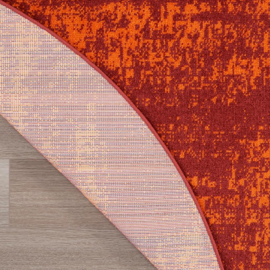 Nourison Home Nourison Essentials NRE03 Red Indoor/Outdoor Round Area Rug - Modern Power Loomed Machine Made Low Pile