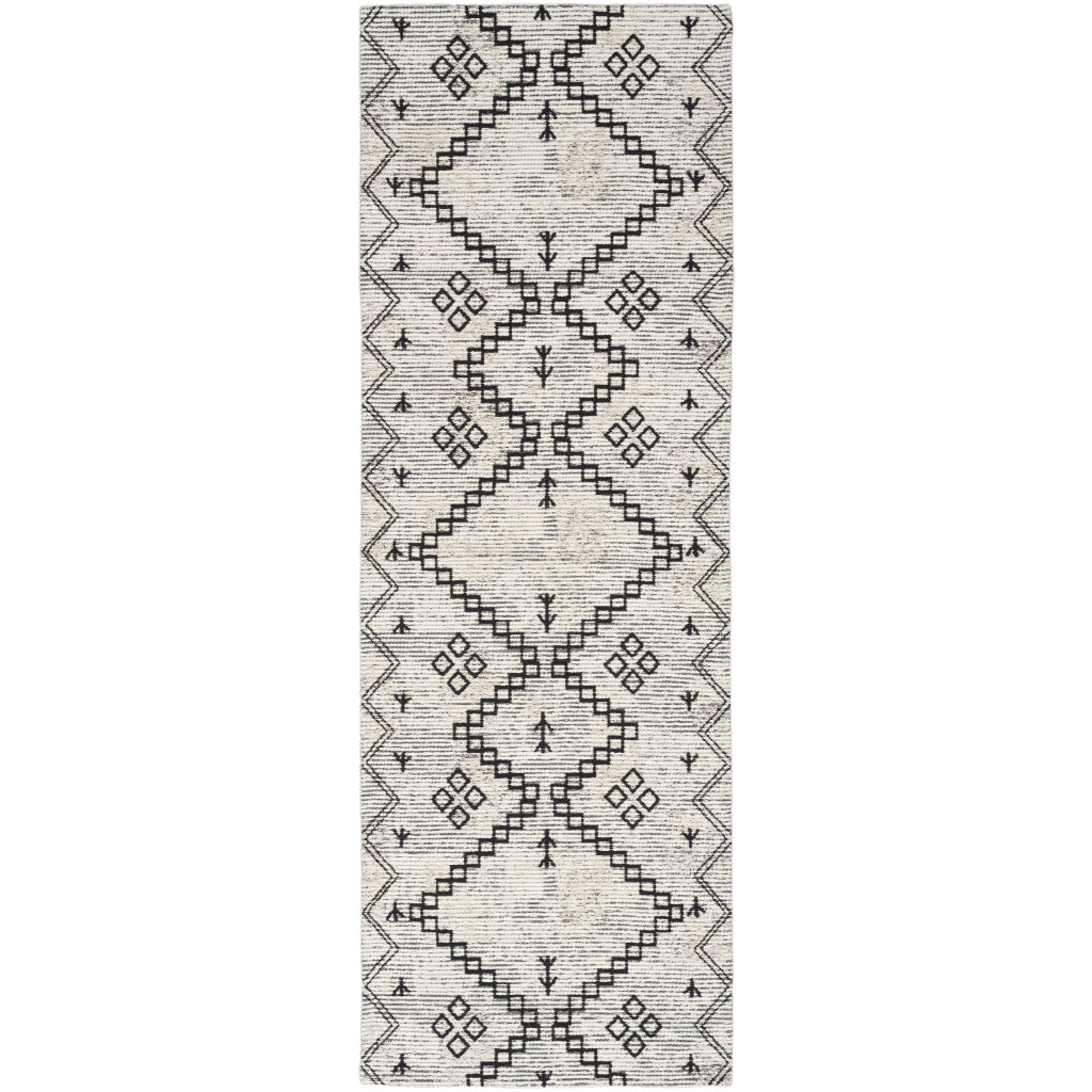 Nourison Home Brixton BRX01 Two-Color Indoor Accent Runner - Loom Woven Low Pile Tribal Runner-