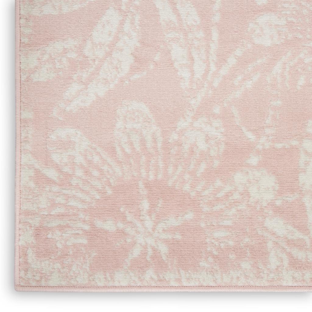 Nourison Home Whimsicle WHS05 Pink Indoor Rectangle Area Rug - Farmhouse Power Loomed Machine Made Low Pile