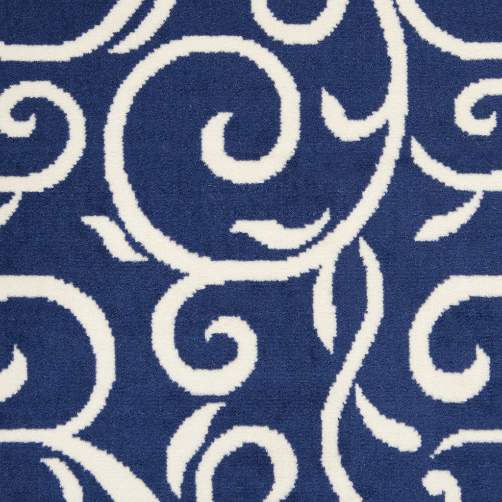 Nourison Home Grafix GRF19 Navy Rectangle Indoor Area Rug - Power Loomed Medium Pile Living Room Rug-