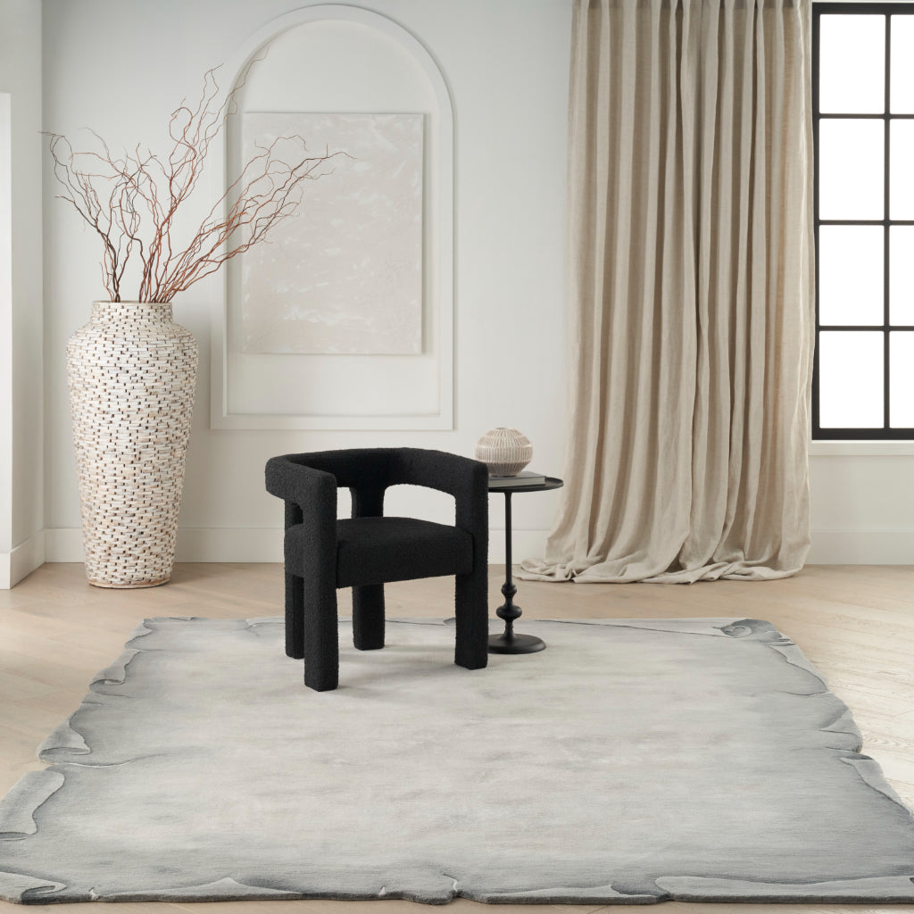 Nourison Home Limited Edition LIM01 Gray Rectangle Indoor Area Rug - Exquisite Hand-Tufted Rug Crafted with 50% Wool &amp; 50% Luxcelle