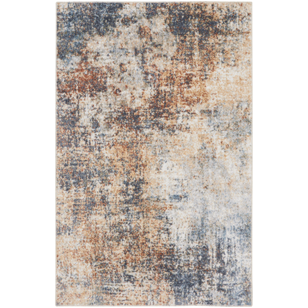 Nourison Home Astra ASW07 Rectangle Multicolor Machine Washable Rug - Power Loomed Indoor Rug