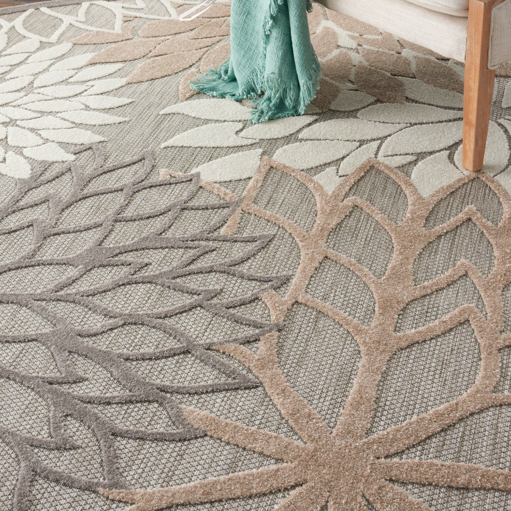 Nourison Home Aloha Indoor / Outdoor Machine Made Natural ALH05 Area Rug - Premium Stain-Resistant Round, Rectangle & Square Rug Made of 100% Polypropylene-