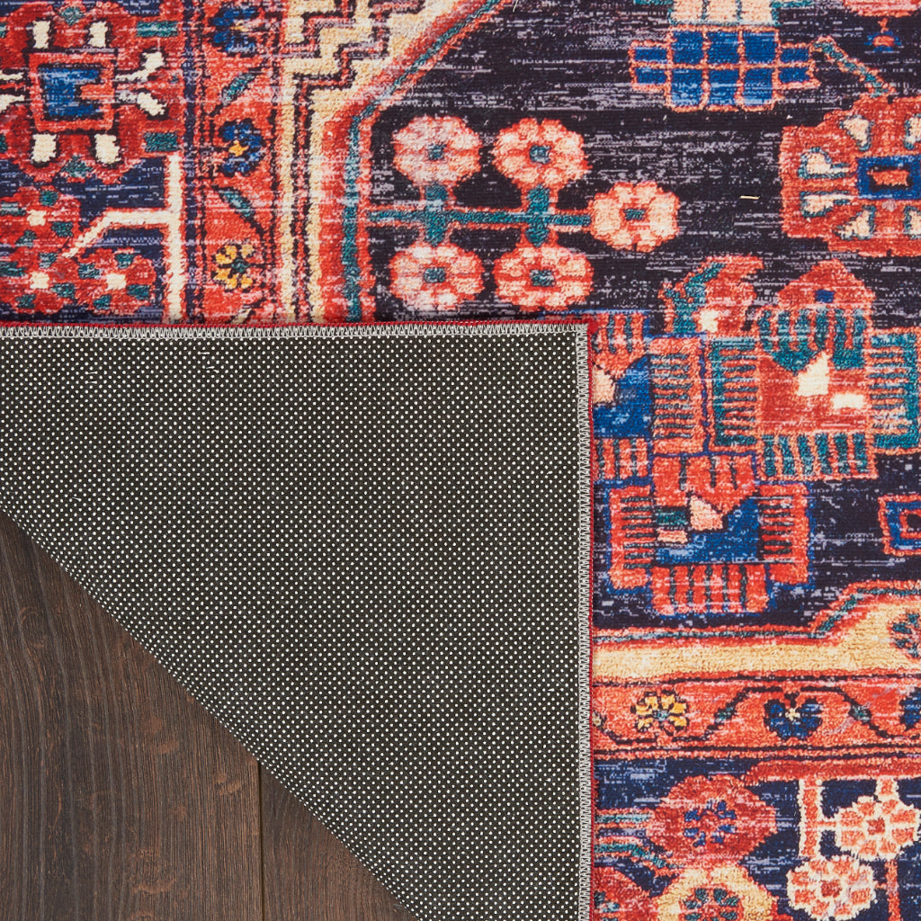 Nourison Home Fulton FUL04 Multicolor Indoor Runner - Vintage Style Flatweave Low Pile Hallway Runner with Shades of Red